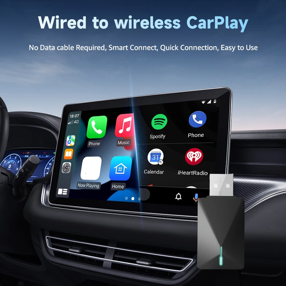 Умный USB-ключ Plug & Play беспроводной автомобильный адаптер Carplay для Android Wi-Fi BT