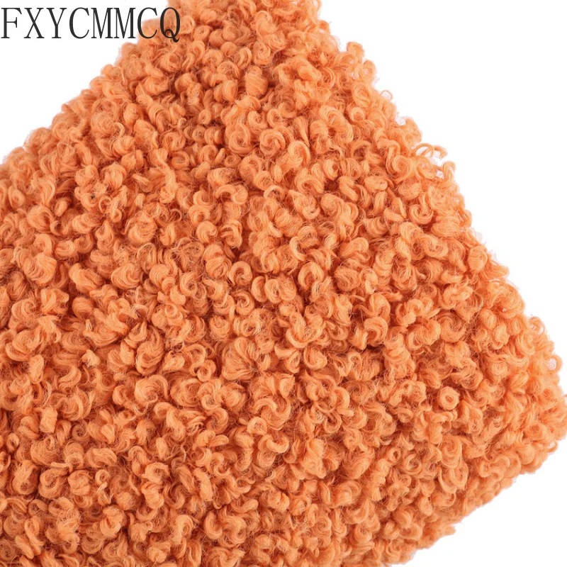 FXYCMMCQ 2022 New Ultra-high Heel Waterproof Platform Sheep Shearing Women's Boots Winter Windbreak Warm Boots 3-123