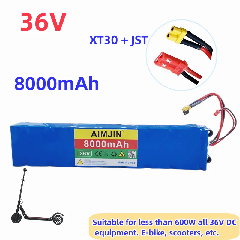 

Набор литиевых батарей 18650 36 в 600 Ач 10s3p Вт, подходит для электроскутера XIAOMI M365, велосипеда, встроенный аккумулятор BMS для электроинструмента
