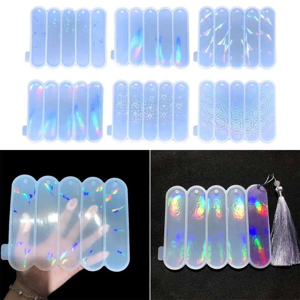 

Crafts Light Shadow Clay Resin Mould Holographic Jewelry Making Tool Silicone Mold Bookmark Mold
