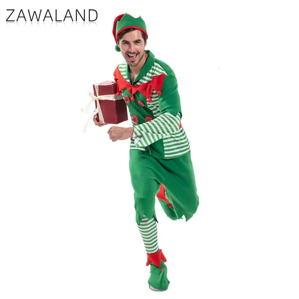 Zawaland 6 шт./компл. костюм эльфа с Рождеством мужская необычная маскировочная