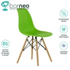 Дизайнерский стул Barneo N-12 95889 Superior салатовый  интерьерный  кухонный  обеденный  сидение пластик  ножки бук