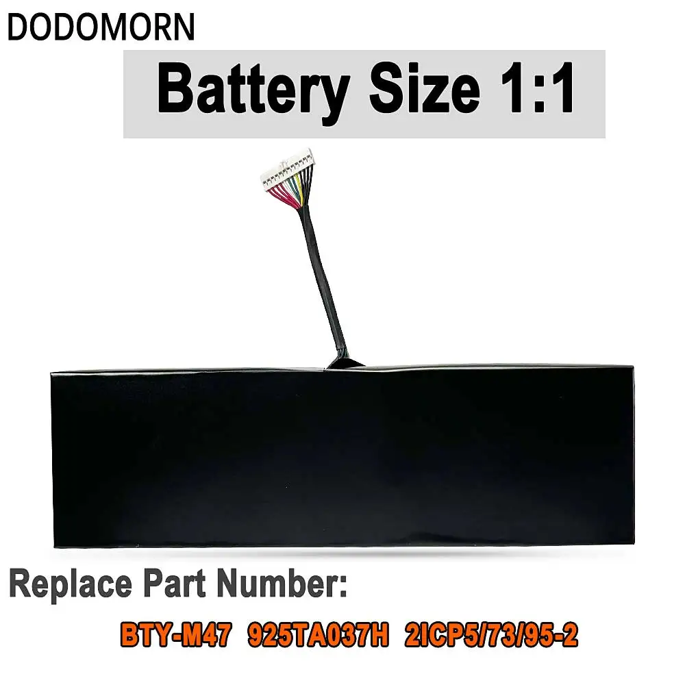 Новый аккумулятор DODOMORN BTY-M47 для MSI GS40 GS43 GS43VR 6RE 6QE 2ICP5/73/95-2 MS-14A3 MS-14A1 7 6 В 8060 мАч