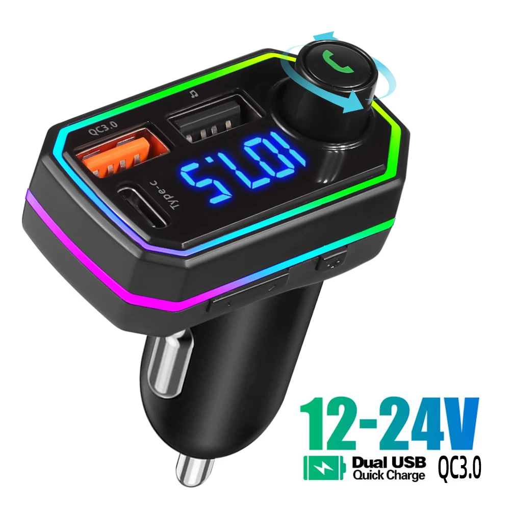 

Автомобильный FM-трансмиттер с Bluetooth и двумя USB-портами, 18 Вт