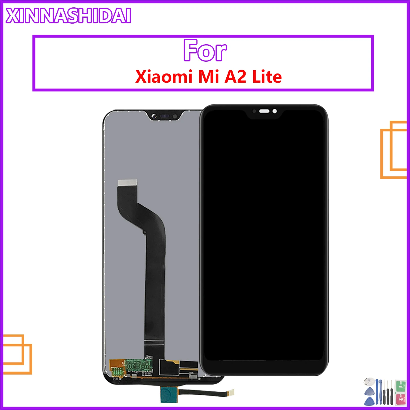 

ЖК-дисплей 5,84 дюйма для Xiaomi Redmi Mi A2 Lite, сменный сенсорный экран с рамкой для Xiaomi Mi A2 Lite