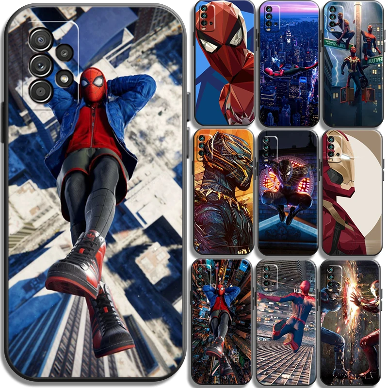 

Marvel Spiderman Phone Cases For Xiaomi Redmi K40 Gaming K40 Pro K30 Pro K40 Pro Plus Redmi K20 K30 Back Cover Coque Soft TPU