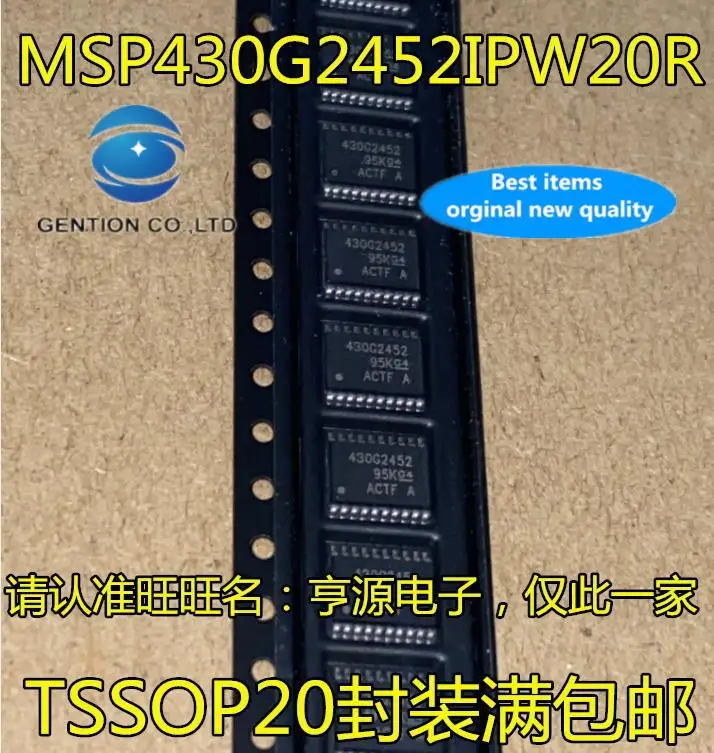 

10pcs 100% orginal new in stock MSP430G2452IPW20R 430G2452 mixed-signal microcontroller chip TSSOP20