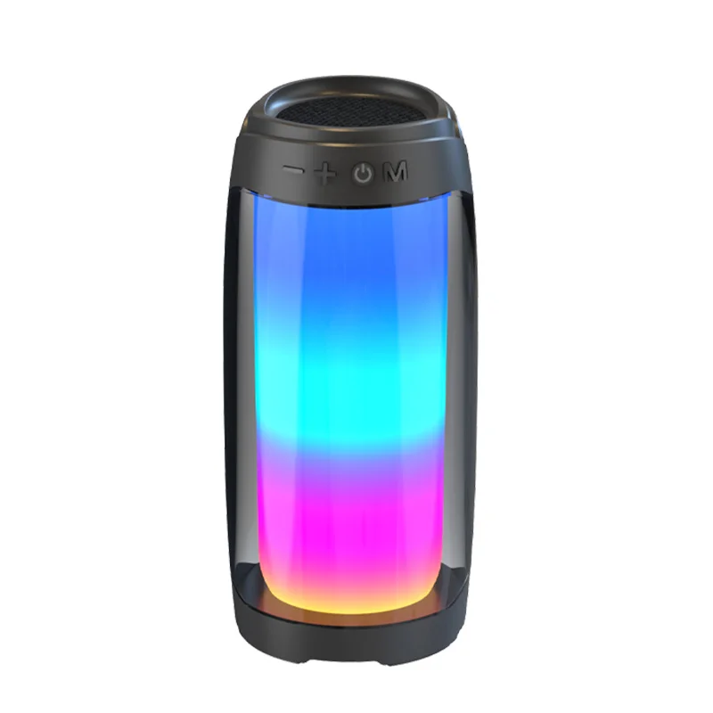 

full screen Bluetooth speaker, portable speaker with 3D color LED light, excellent bass, wireless Free shipping