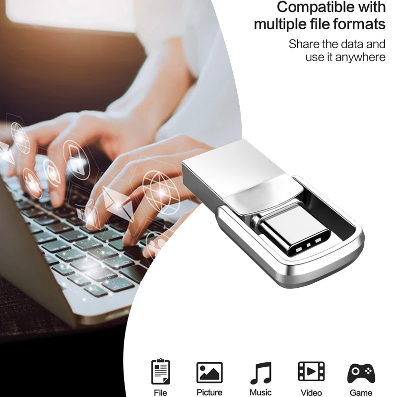 

USB-флеш-накопитель в металлическом корпусе, 64 ГБ, 2,0 дюйма