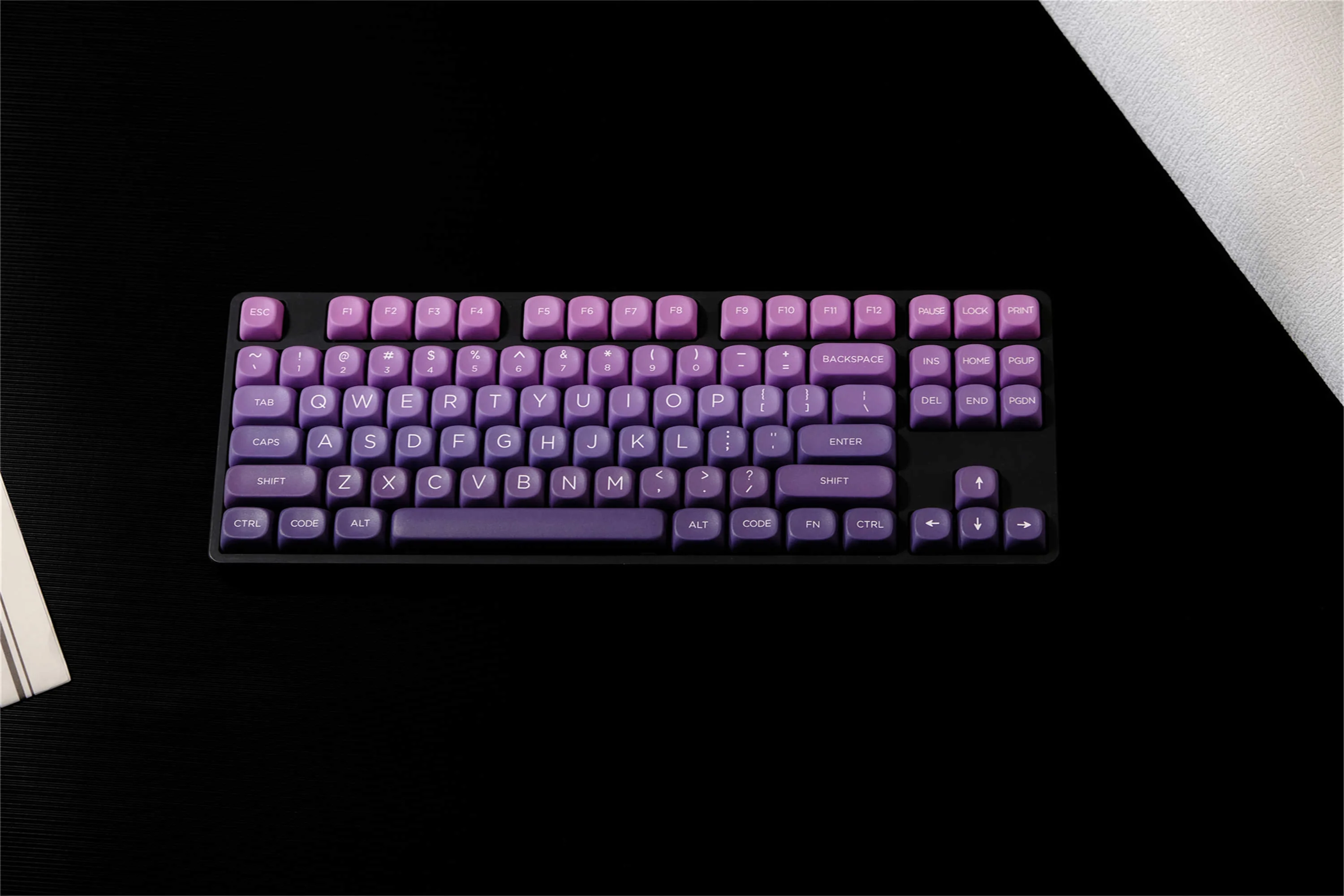 Фото Клавишные колпачки GMK Lucky Purple Gradient, 126 клавиш, материал PBT, профиль MOA XOA, DYE-SUB, для механической клавиатуры с переключателями MX №2