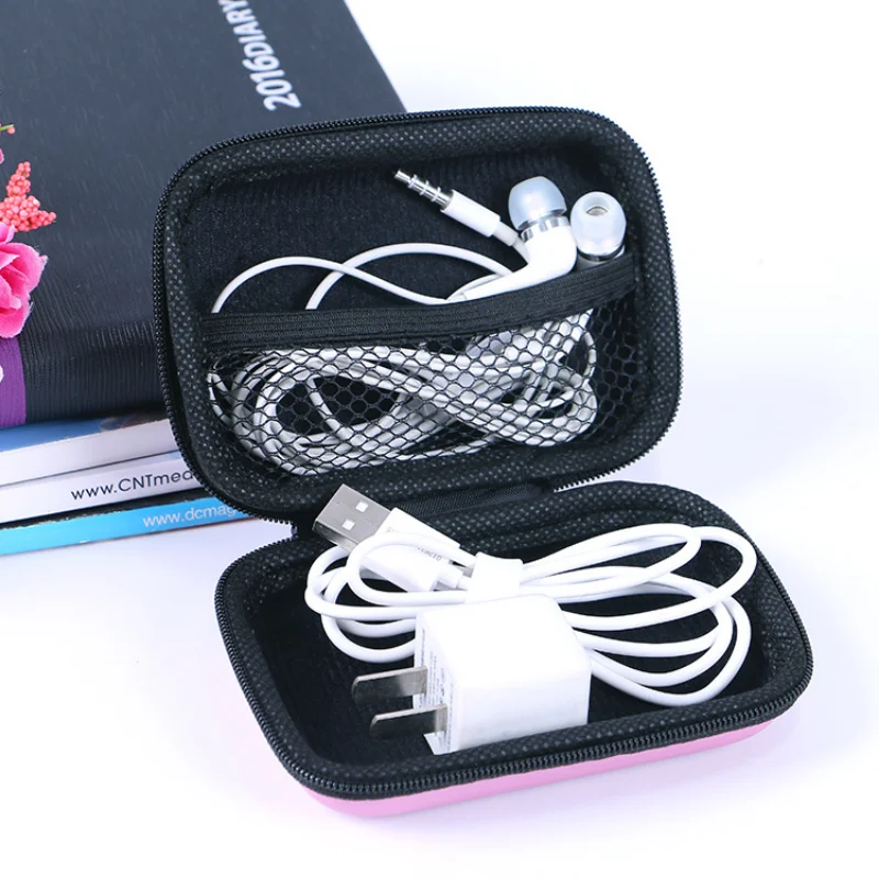 

1pcs EVA Mini Portable Earphone bag Coin Purse Headphone USB Cable Case Storage Box Wallet Carrying Pouch Bag Earphone Accessory