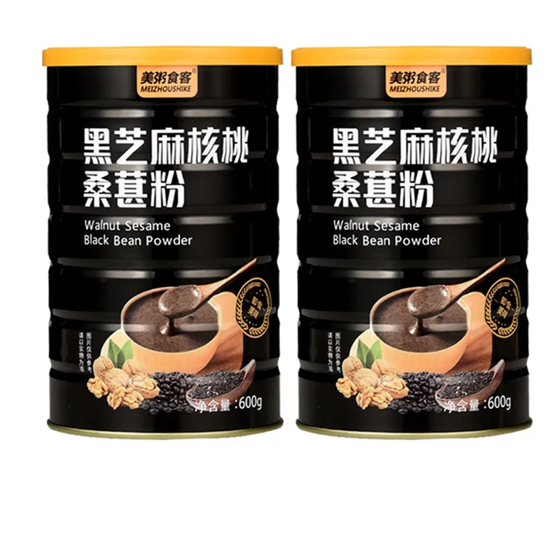 

Walnut Sesame Black Bean Powder Powder Instant Meal Replacement 600g /can Of Breakfast Powder No Teapot