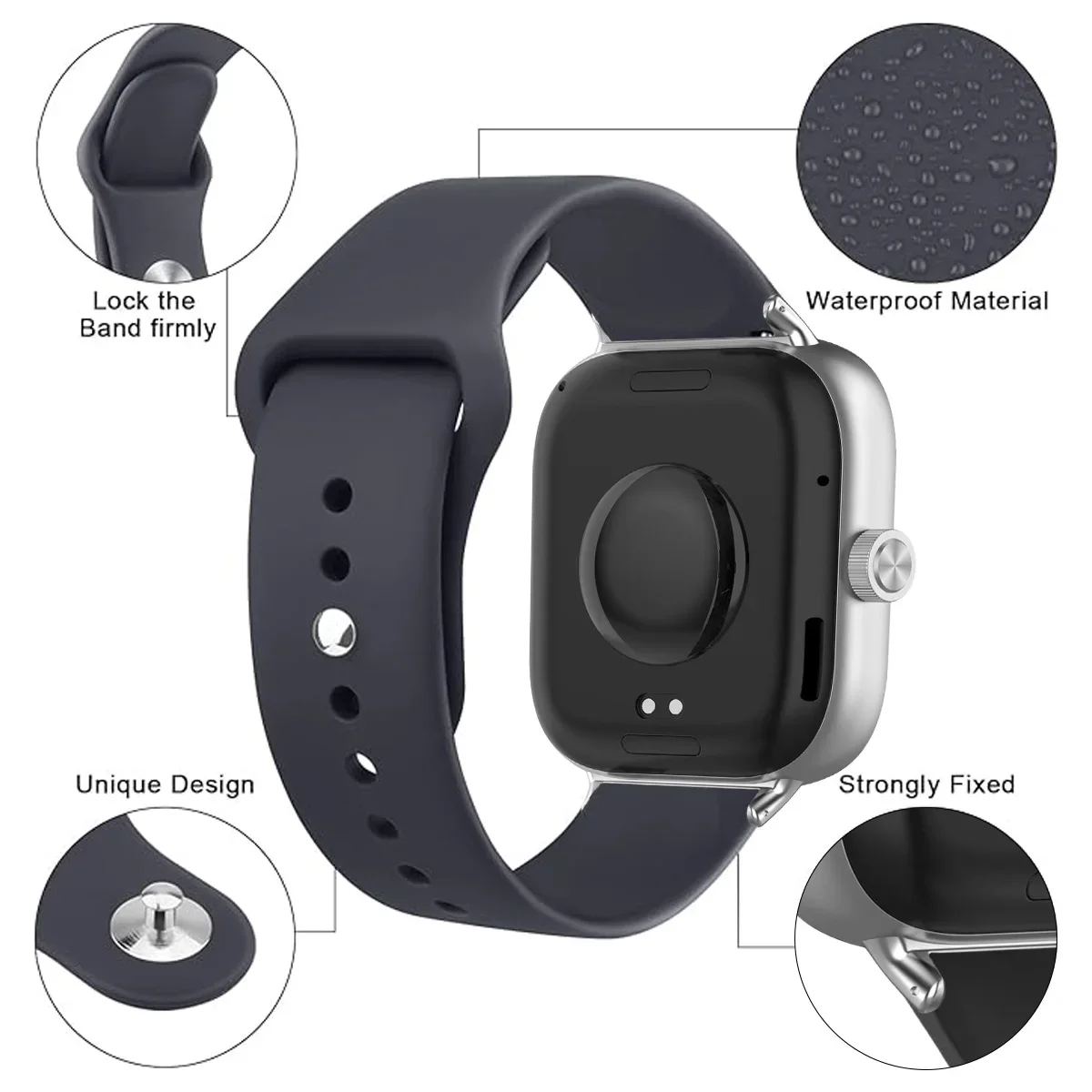 Silicone Band for Redmi Watch 5 Strap Accessories Sport correa Bracelet redmi watch 4 xiaomi Mi 9pro 8pro Replacement