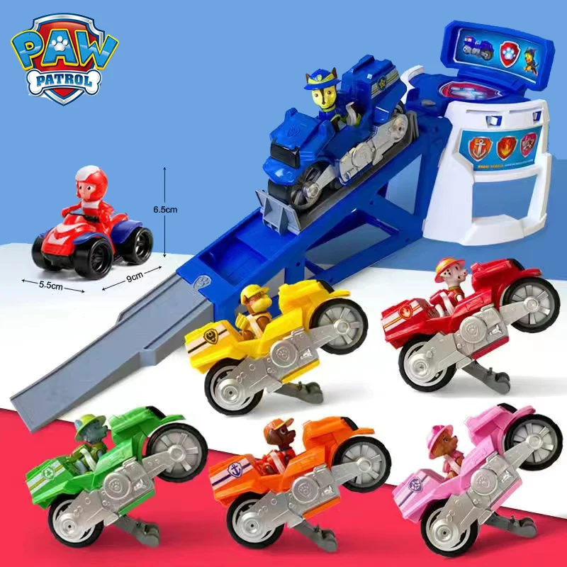 

Paw Patrol Doggo Chase Rubble Skye Marshall Super Rescue Vehicle Pull Back Toy Motorcycle Action Figure Birthday Gifts Children