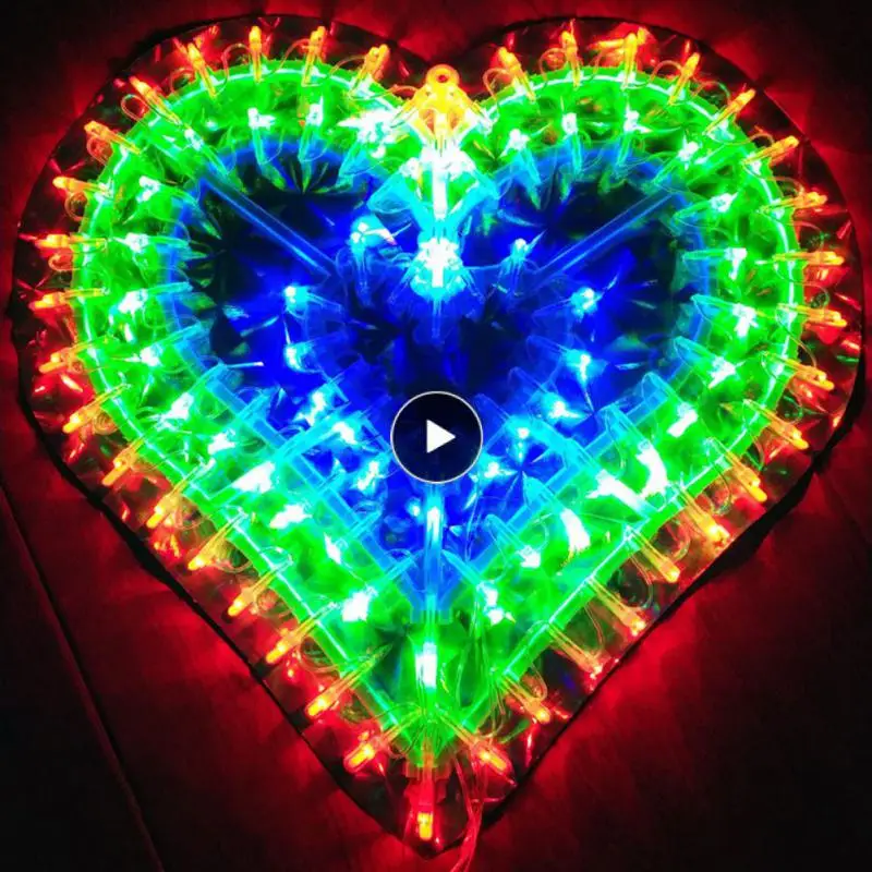 

LED Love Lantern Peacock Mesh Net Sun Light String Outdoor Fairy Garland For Wedding Christmas Wedding New Year Party Decoration