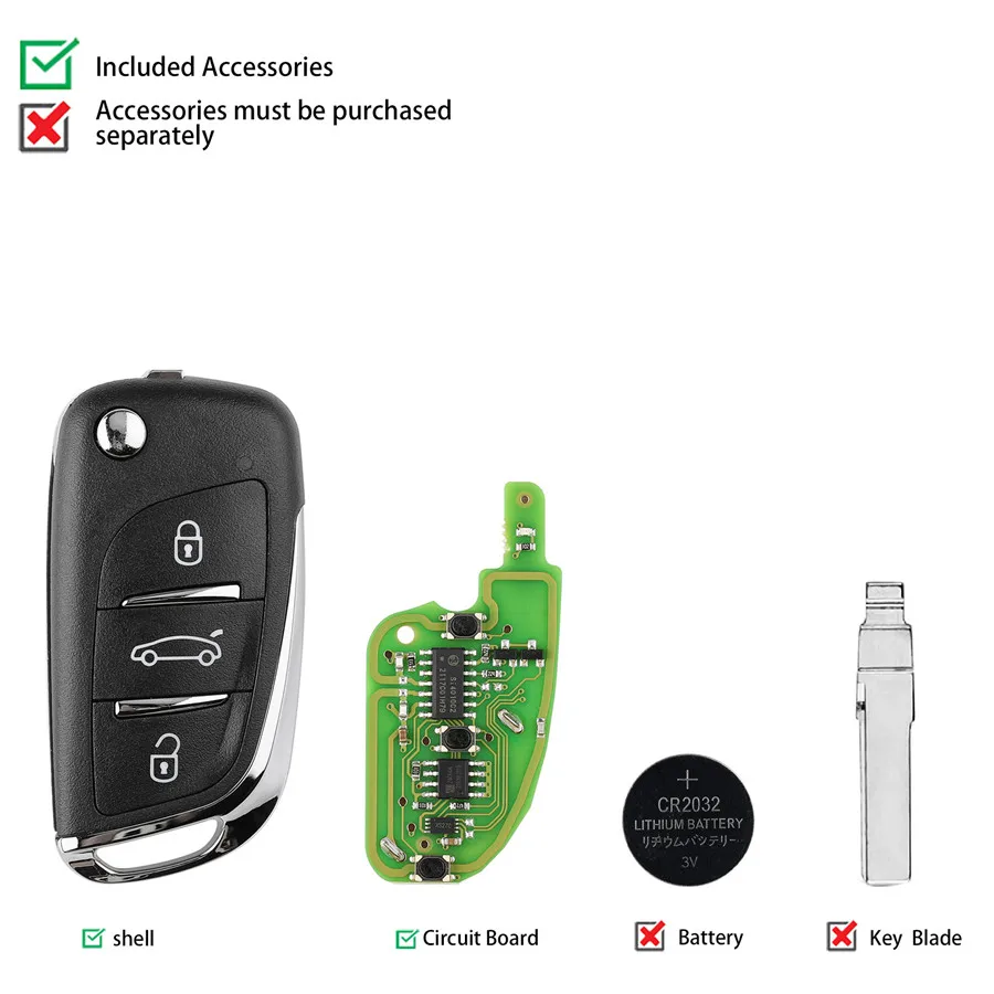 Купить Xhorse XEDS01EN DS Style Super Remote Work On All ID As Super Chip 5 шт./лот