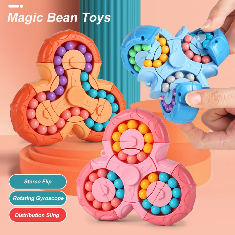 

Anti-stress Toy Fingertip Toy Pressure Ball Fidget Toy Rotating Decompression Rotating Bead Children's Educational Game