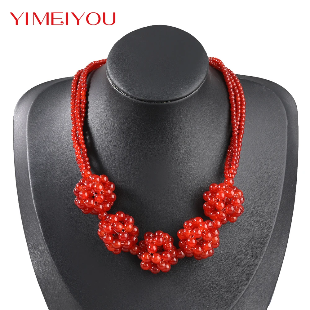 

Fashion Red Cute Necklaces New Arrival Women Pendant Chain Classic Long Elegant Korean Female Jewelry Crytal Lady Set Wedding