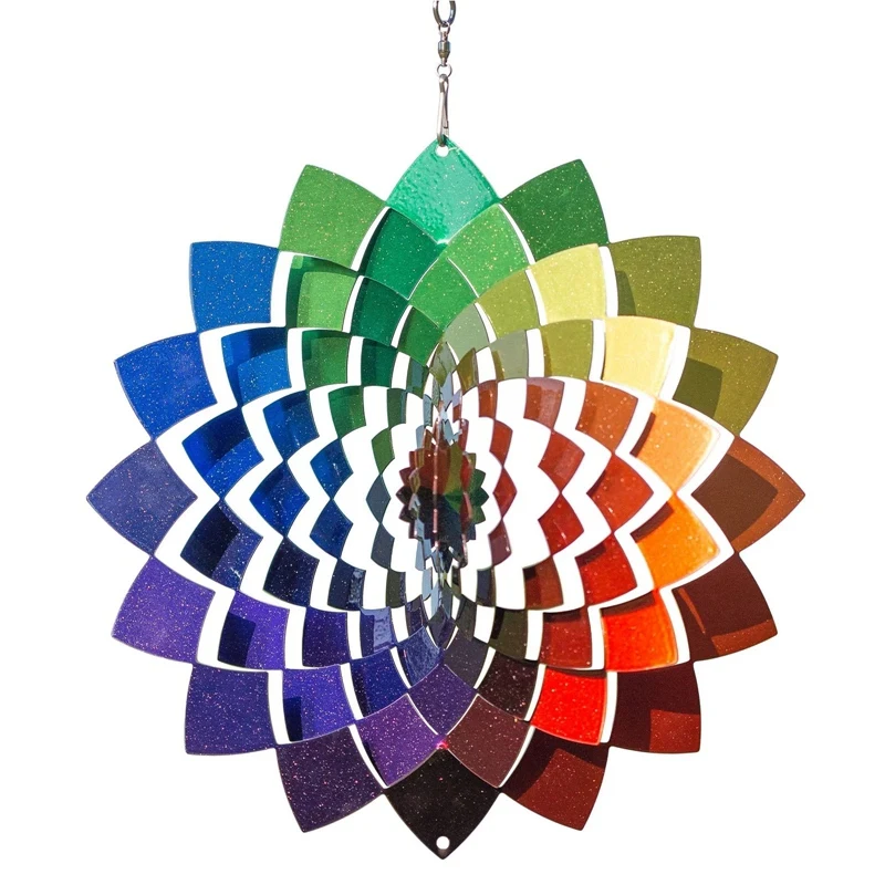 

Color Stainless Steel Wind Spinner- 3D Indoor Outdoor Garden Decoration Ornament