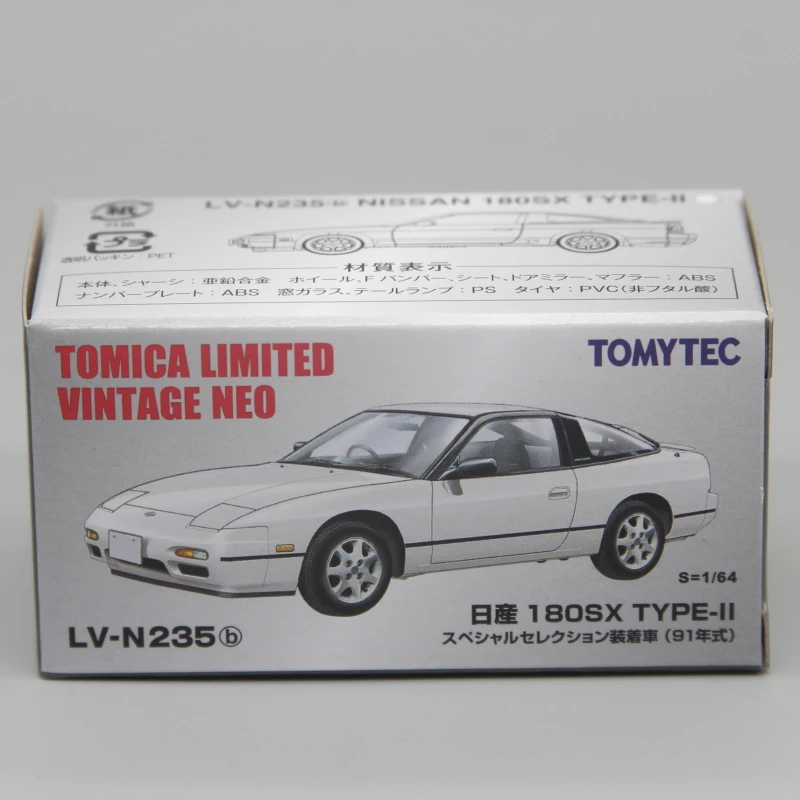 

TLV Domeka 1:64 alloy RV 180SX sports car model RPS13 LV-N235 suitable for Nissan S13 collection ornaments gift