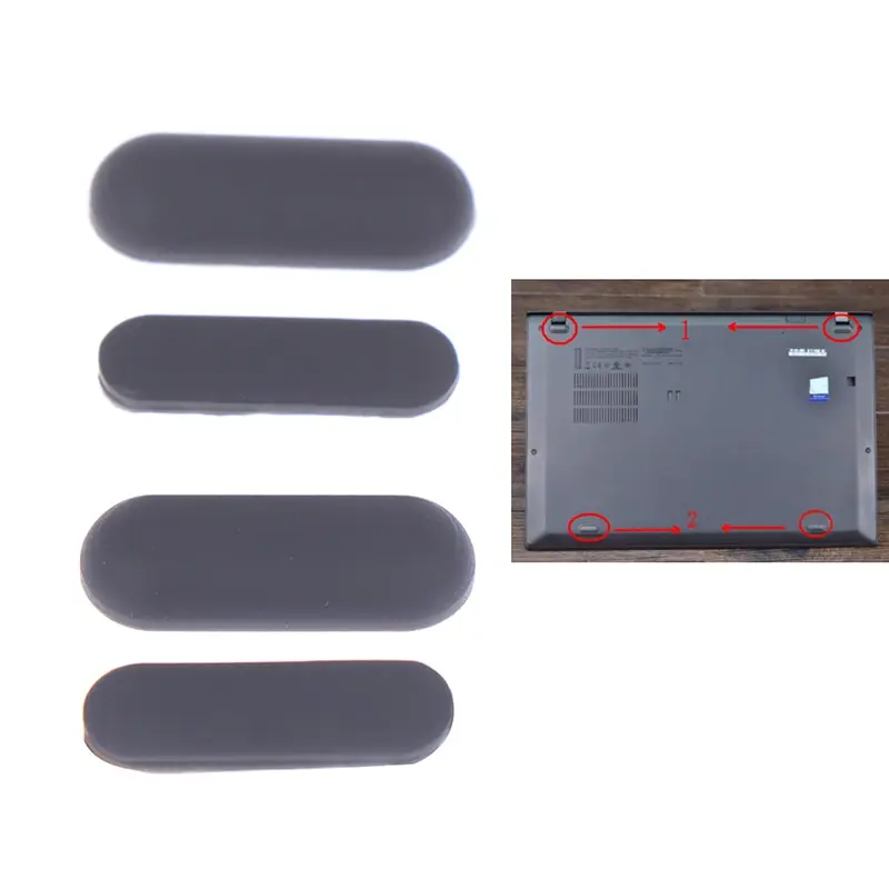 

4pcs Laptop Lower Cover Rubber Pad For Lenovo Thinkpad X1 Carbon 5th 6th Bottom Shell Foot Pad Thinkpad X1C 2017 2018 Models
