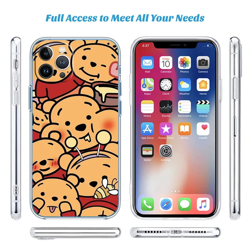 Puchatek Cute Case dla Moto G200 G71 G60S G60 G52 G51 G50 G42 G41 G8 G9 G10 G20 G22 G23 G30 G32 Play Plus Power