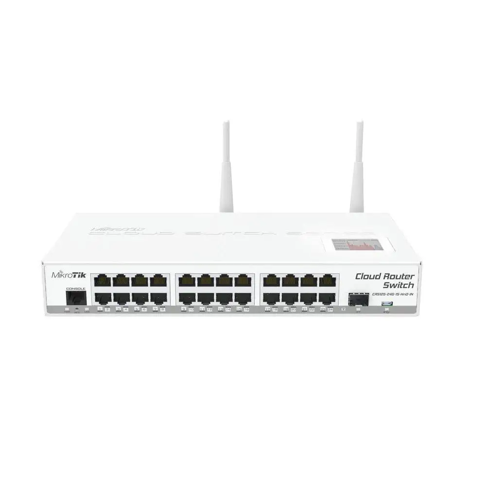 

Mikrotik CRS125-24G-1S-2HnD-IN Cloud Router Gigabit Switch, Fully manageable Layer 3, 24x 10/100/1000Mbps