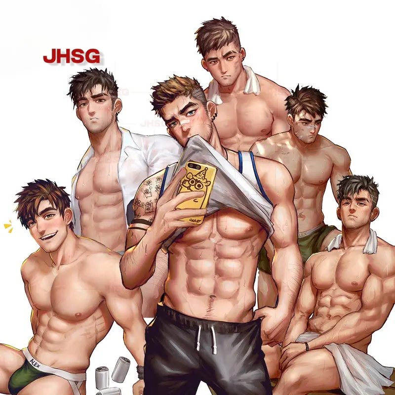 

Creative Handsome Boy Gay Decal Cartoon Stickers Car Decoration Waterproof Motorcycle Cross-country Guitar Logs PVC Laptop Vinyl