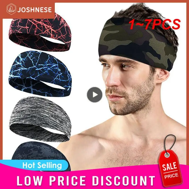 

Повязка на голову для мужчин и женщин, впитывающая спортивная повязка на голову, 1-7 шт., для занятий велоспортом, йогой