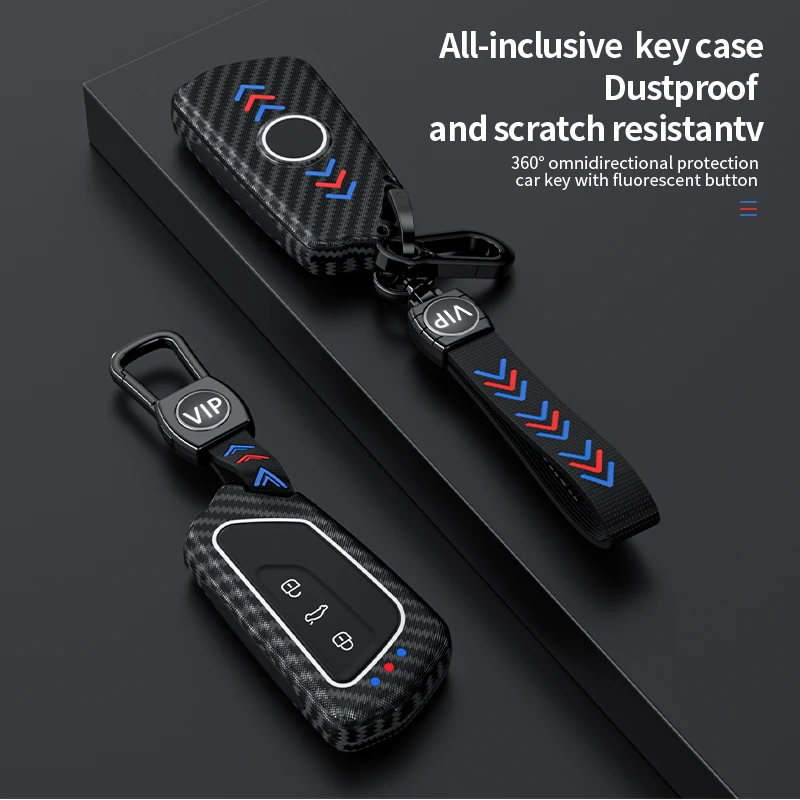 Car ABS Key Case Cover Holder Chain For Volkswagen Golf 8 Mk8 2020 For Skoda Octvia 3 Car Interior Accessories