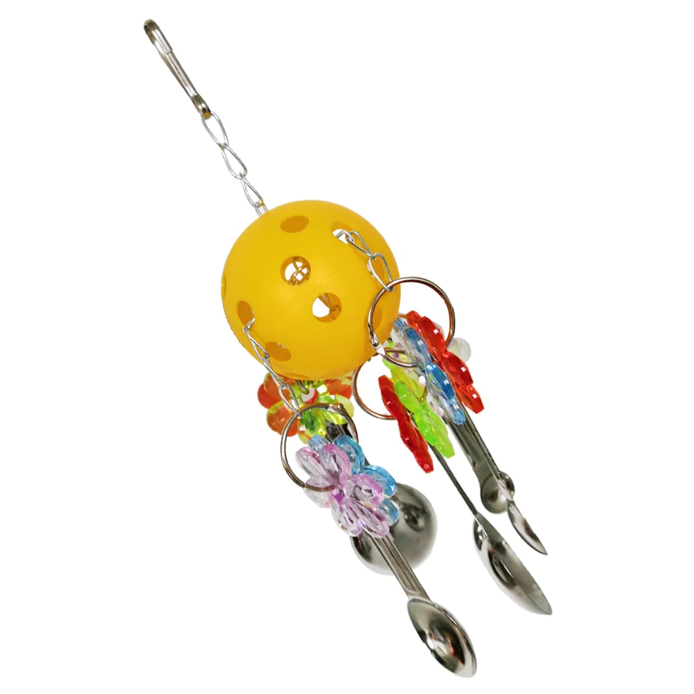 

Toy Toys Bird Cagehanging Parrot Parrots Pendant Bell Birds Chewing Shredder Playing Colorfultreat Stand Perch Feeder