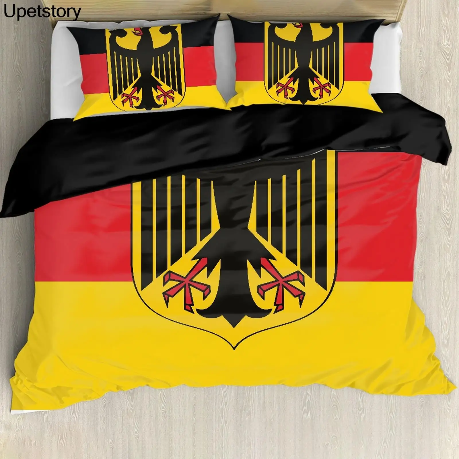 

Новинка, постельное покрывало Upetstory с изображением герба и флага Германии, наволочки и государственные флаги необходимо изготовить на заказ