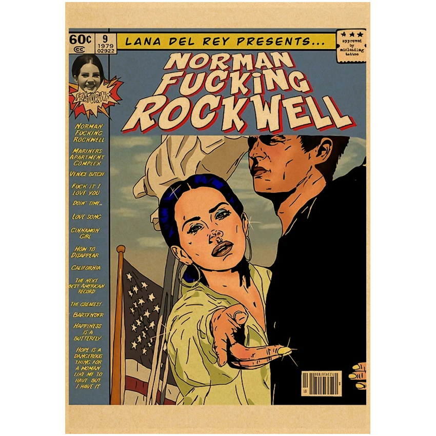 Плакат горячей певицы Ланы Дель Рей из крафт-бумаги "Born To Die Ultraviolence Art Wall Painting" для дома, комнаты, бара или кафе.