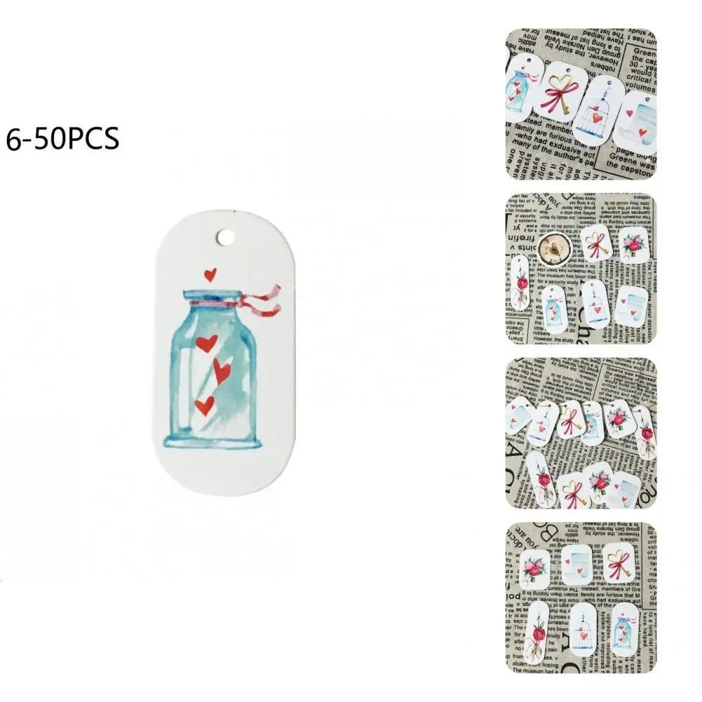 

50 Pcs Gift Tags Easy to Apply Lightweight Various Style Baking Biscuits Box Hanging Labels Paper Tags for Home