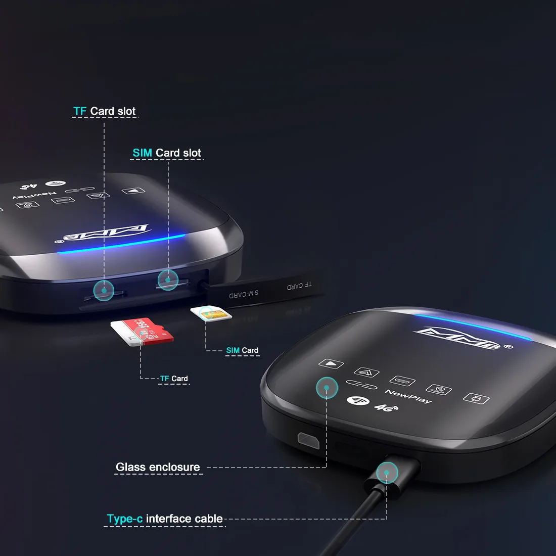 

JoyeAuto MMB Android 10 Wireless Carplay Ai Box Carplay Wireless Carplay AI Box for HDMI Output Mirrorlink Youtube Netflix