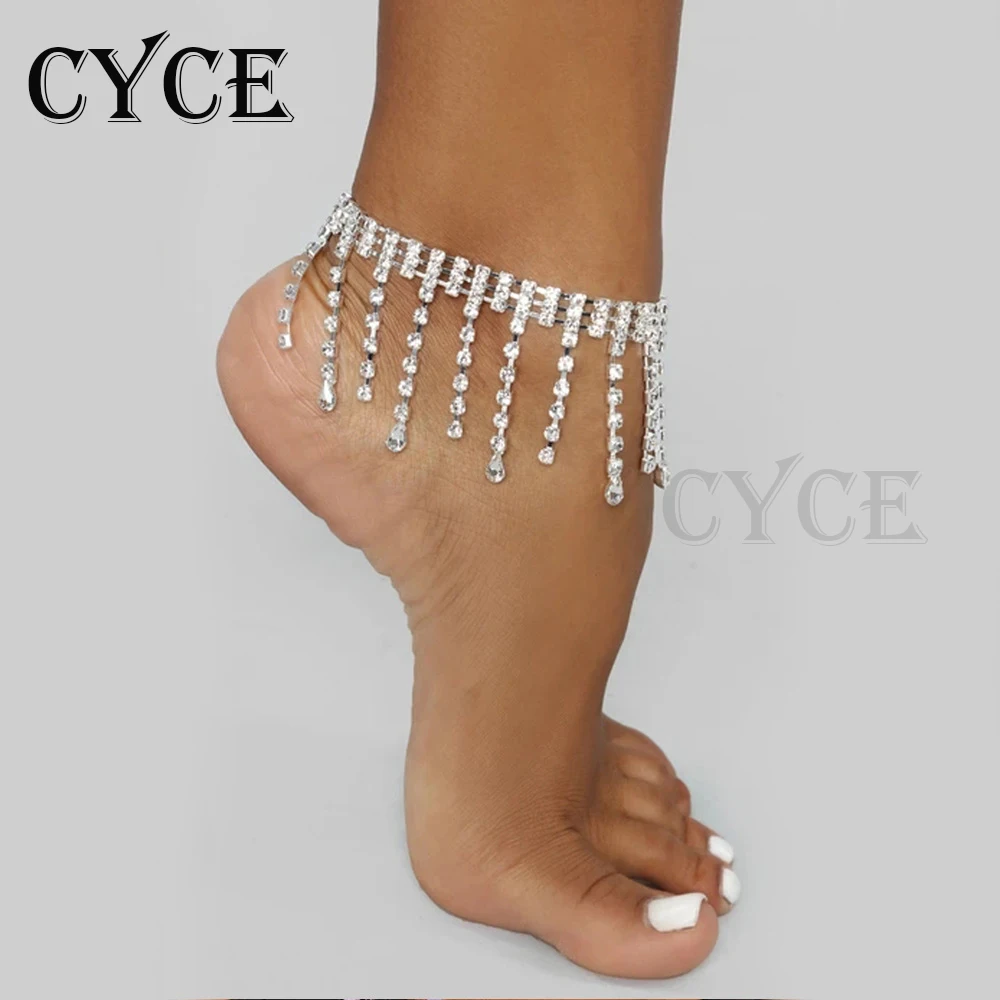 

CYCE 2022 Novel And Shiny Diamond Tassel Anklets For Women Jewelry Sexy Rhinestone Beach Ankle Chain Leg Chain Foot Accessories