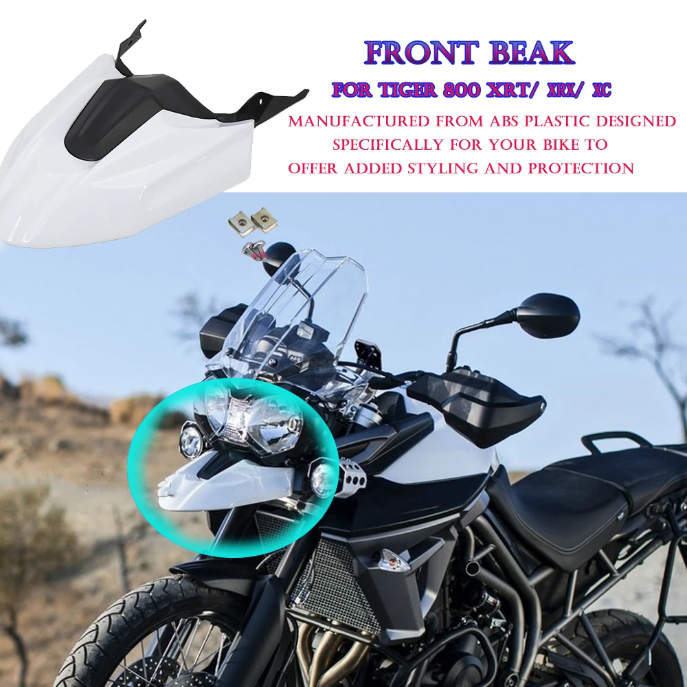 

Front Beak Extend Wheel Fender Nose Extension Cover NEW Motorcycle For Tiger 800 XC XRT XRX 2019 2018 2017 2016 2015