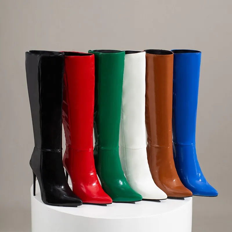 Женские вечерние сапоги до колена большие размеры 47-48