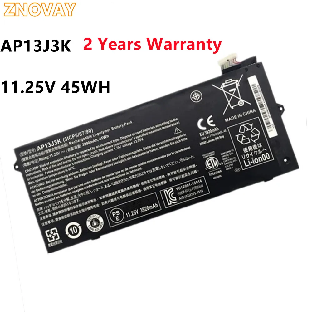 Аккумулятор ZNOVAY AP13J3K AP13J4K 11,25 в 45 Вт-ч для Acer Chromebook C720 C720P C740