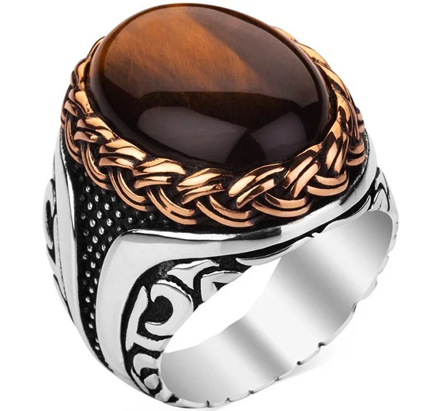 

Мужские властные топазы модные кольца Размер 7-13