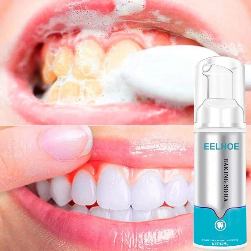 

Teeth Whitening Mousse Toothpaste Remove Plaque Stains Fresh Breath Deep Cleaning Oral Hygiene Dentally Tools Beauty Care 60ml
