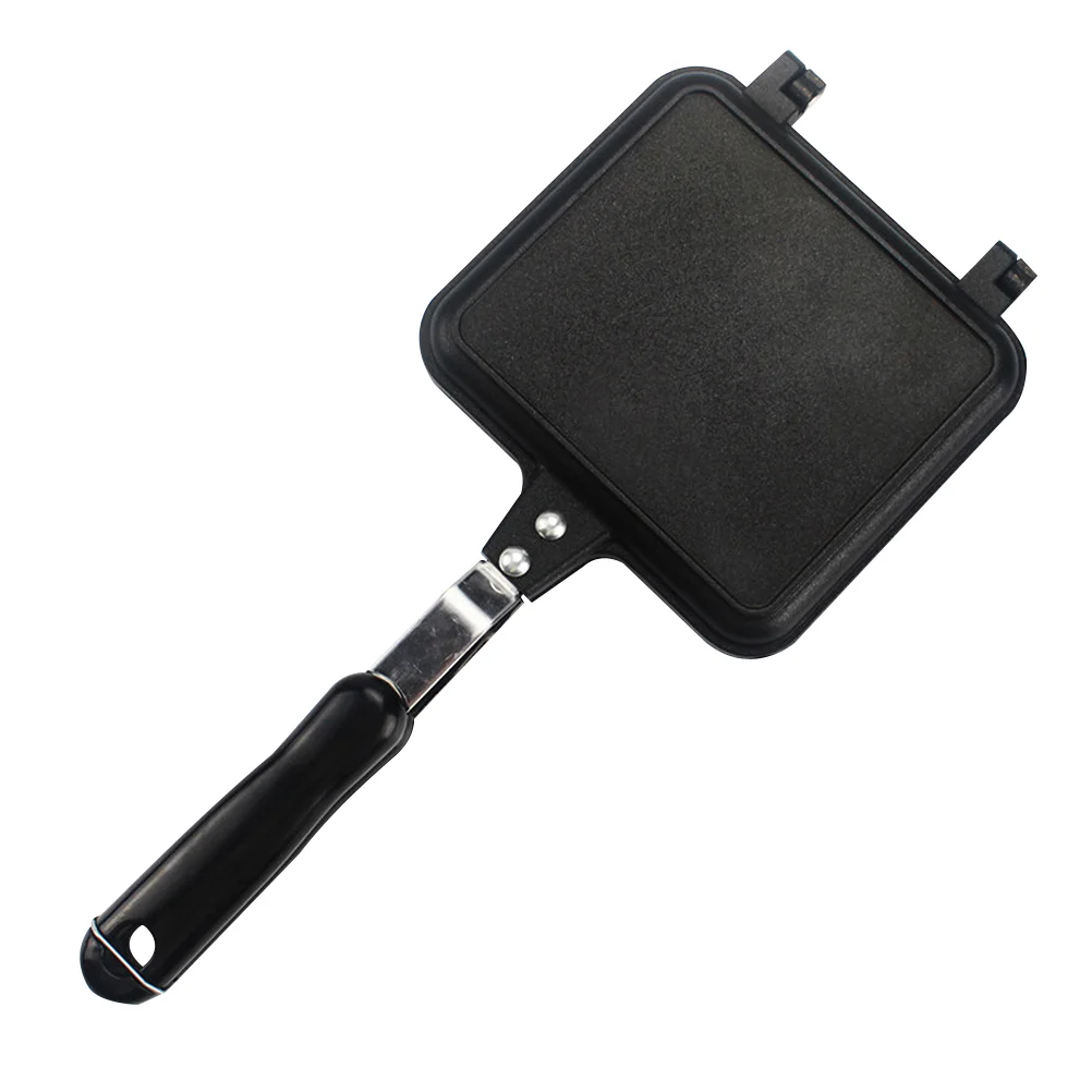 

1Pcs Sandwich Bread Mold Home Gas Non-stick Frying Pan Bread Toast Pan Double Side Frying Pan(Black)