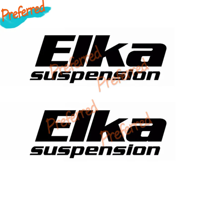 Фото 2 наклейки Elka Suspension Decal из вырезанного винила для внедорожников, UTV, ATV, грузовиков - можно изготовить в любом размере. №1
