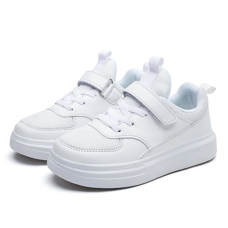 

Кроссовки детские дышащие, повседневная обувь для мальчиков и девочек, подростковые, унисекс, белые, черные