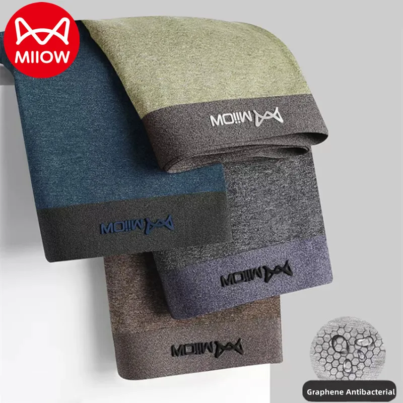 

Трусы-боксеры MiiOW мужские антибактериальные из органического хлопка, 3 шт.