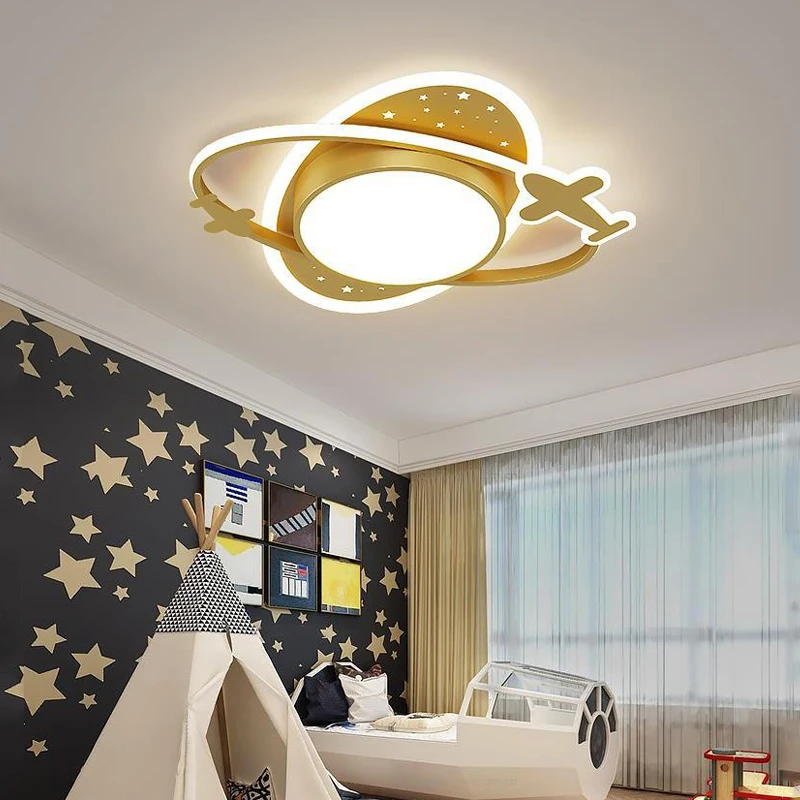 Мультяшный самолет потолочный светильник для детской комнаты девочки мальчика
