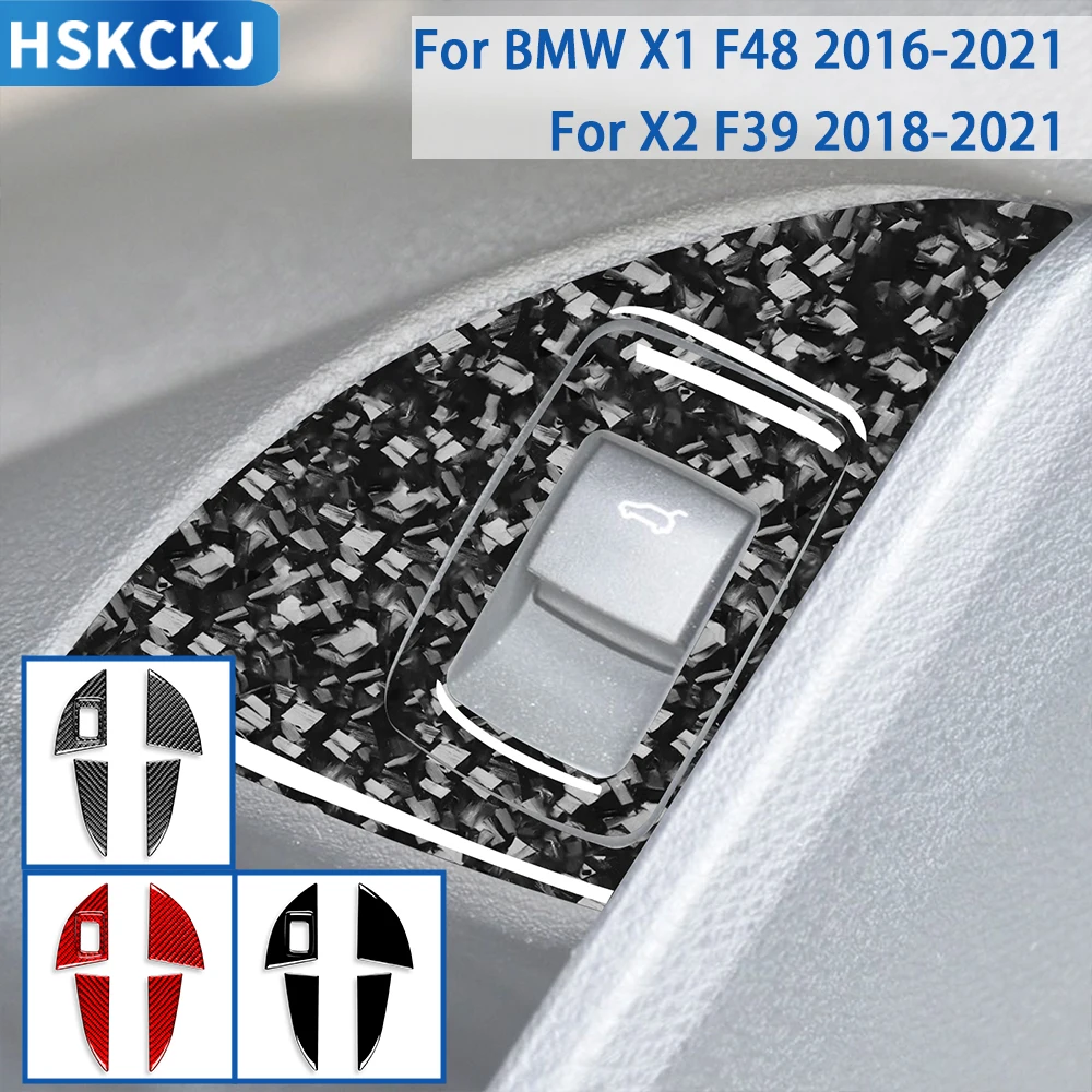 Для BMW X1 F48 2016-2022 X2 F39 2018-2022 аксессуары из углеродного волокна салон автомобиля ящик