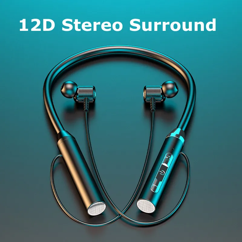 

Bluetooth 5.0 Neckband Earphones Wireless Earbuds Magnetic Neckband Earphone Sport Headset with