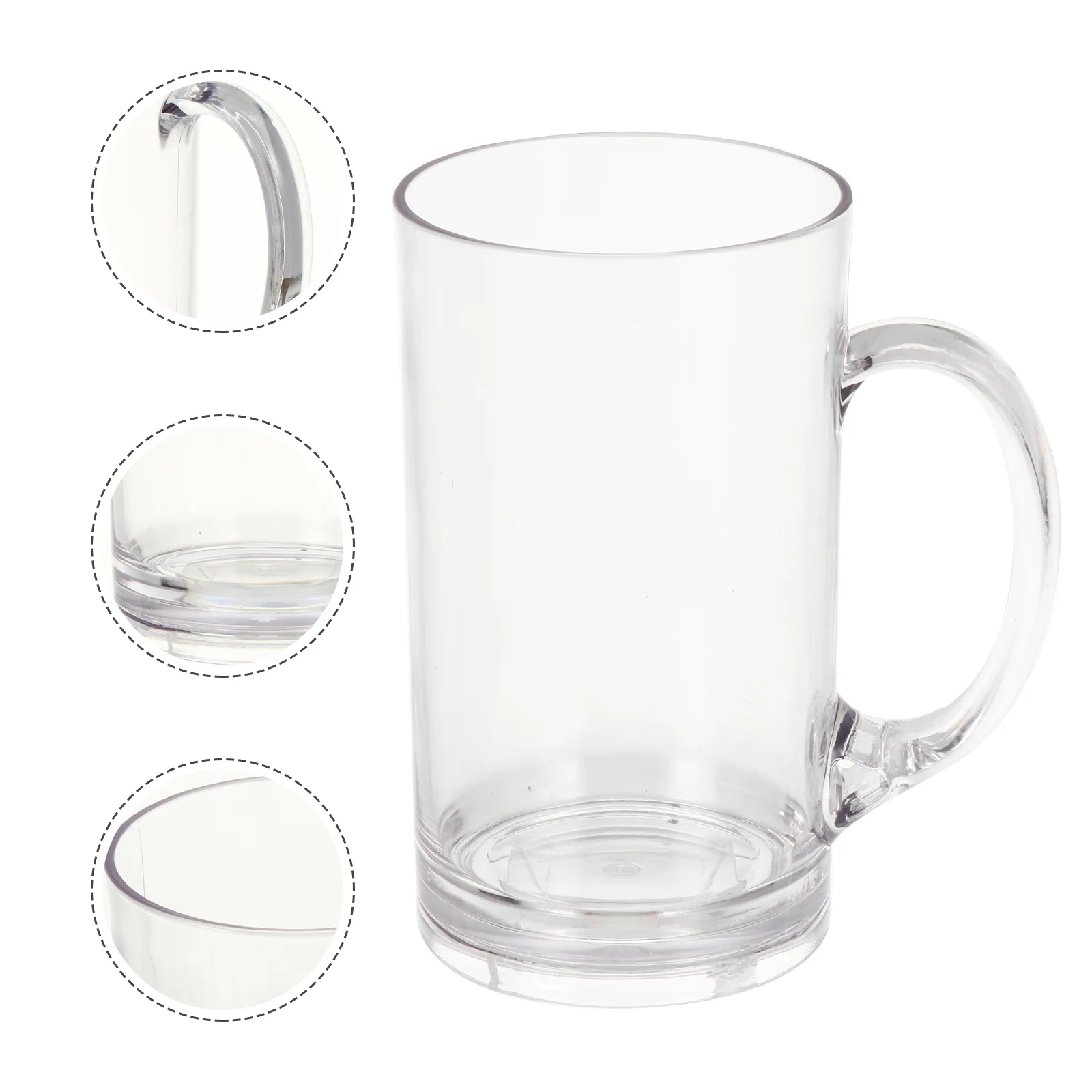 

1PC German Mug Mug Transparent Tumbler Mug Glass with Handle Mug