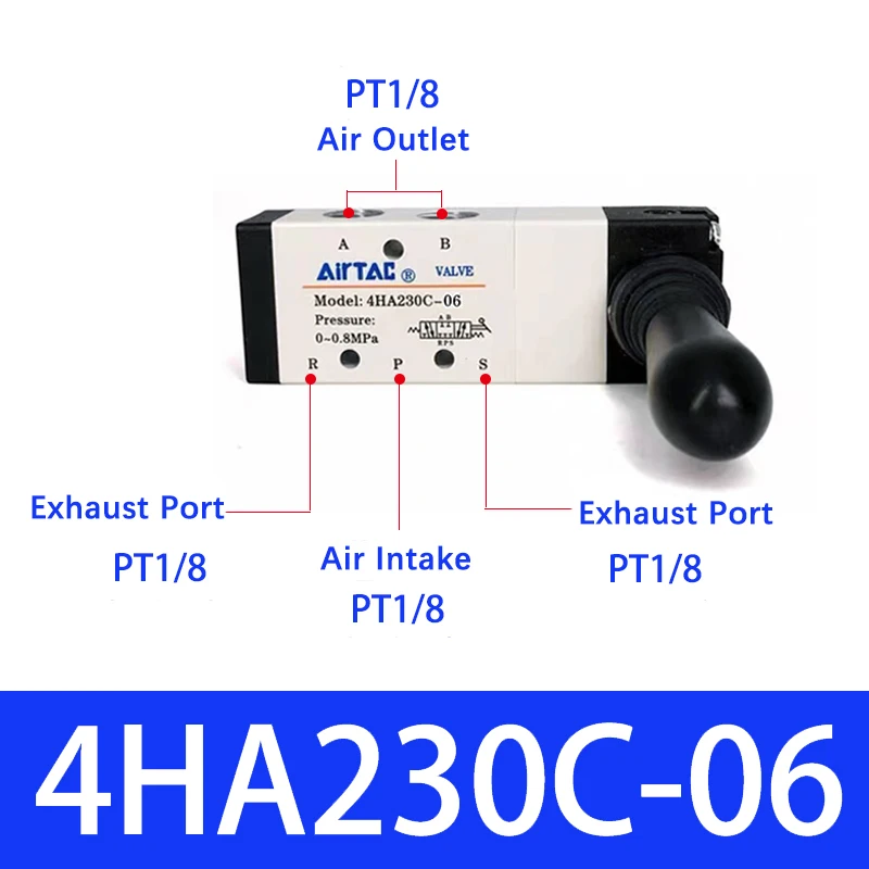 

AIRTAC ручной пневматический клапан 4H210 4HA230 4H310 4HA330